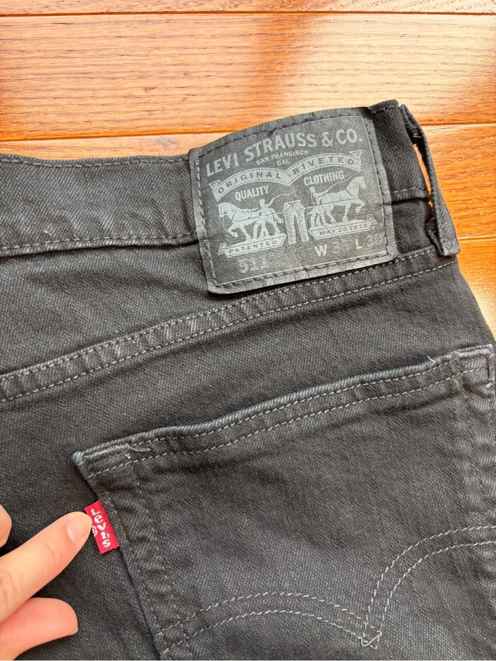 Levi’s Men’s Black Straight Leg Jeans W36 L30 Classic 5 Pocket